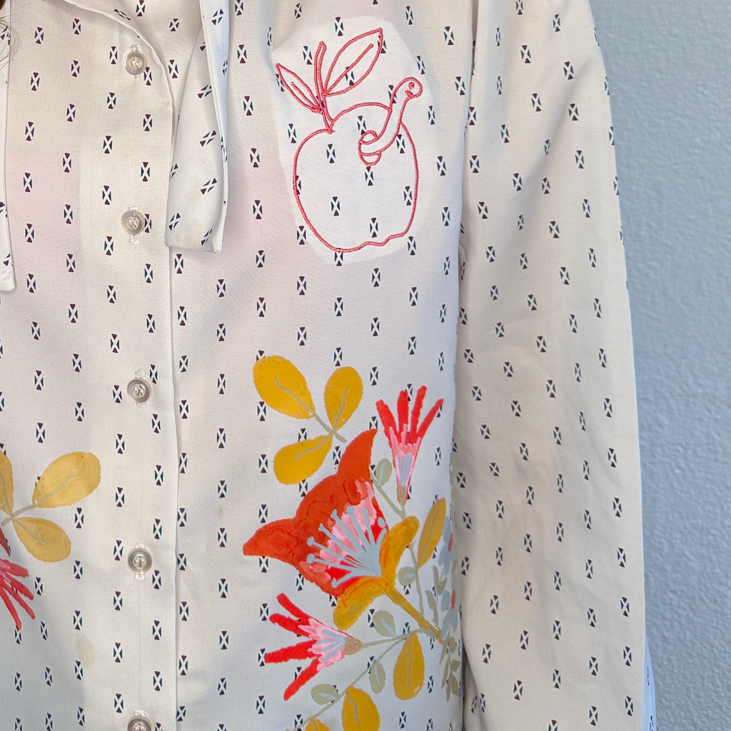 Blouse, Wormy Apple