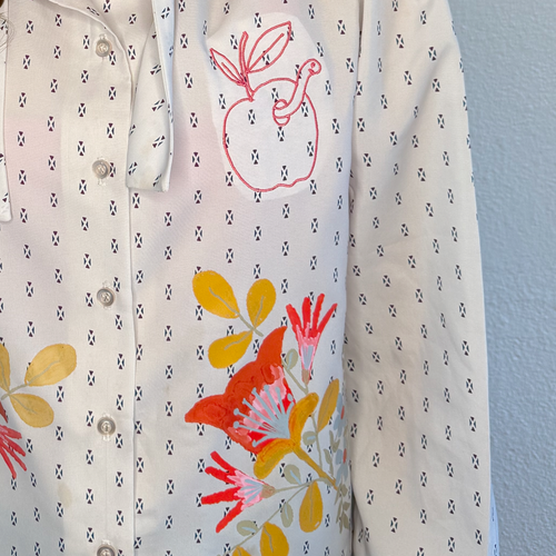 Blouse, Wormy Apple