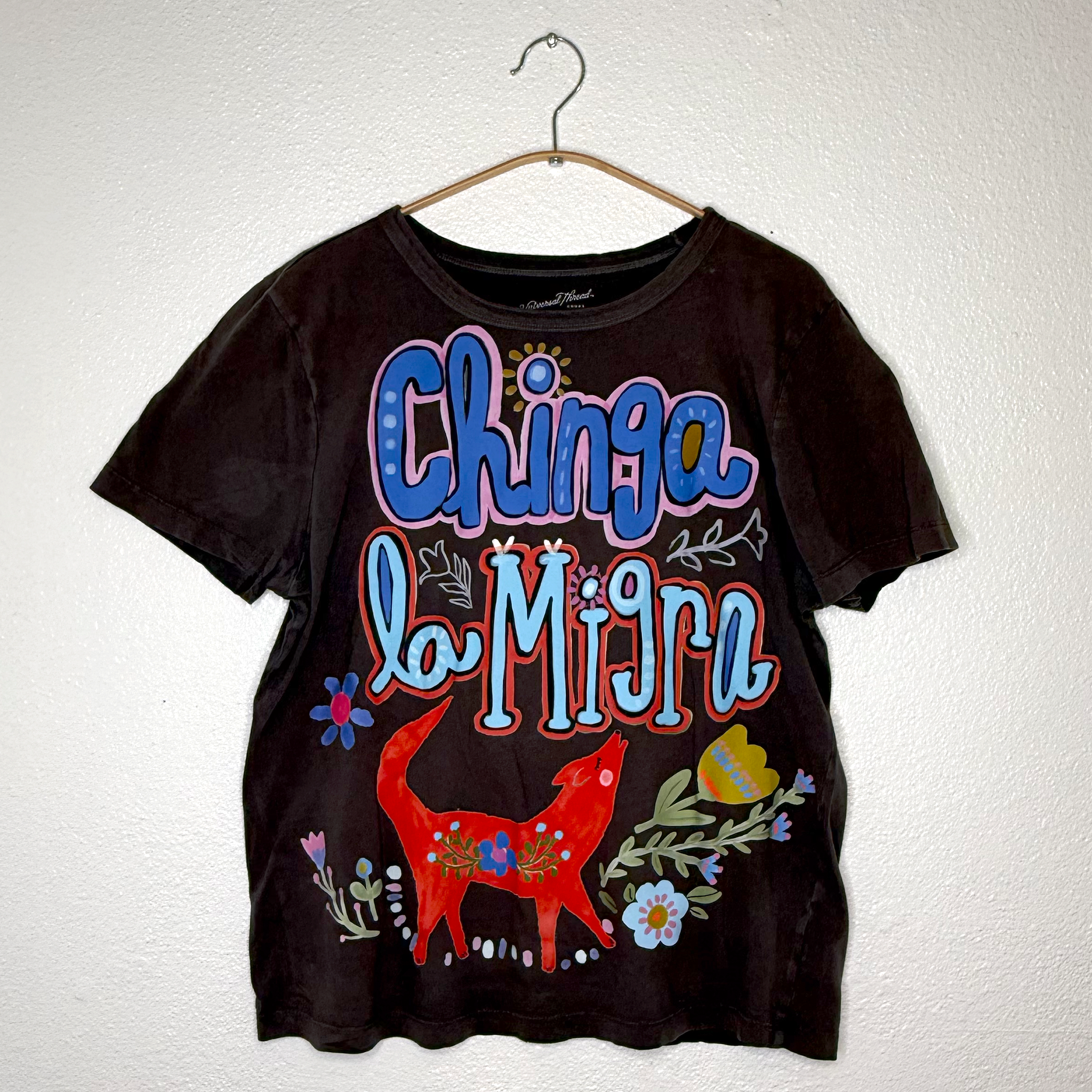 Graphic Tee, Chinga La Migra - Medium
