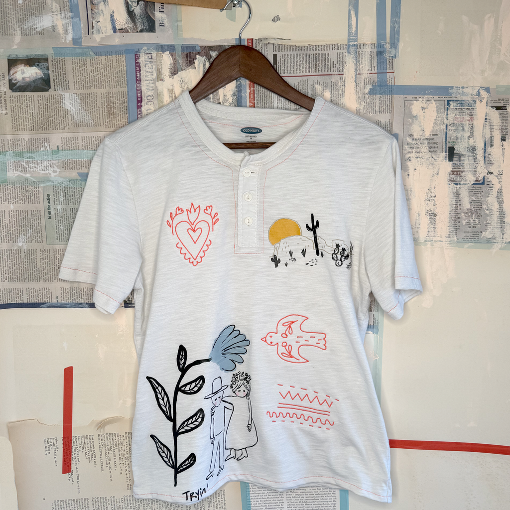 Embellished Graphic Tee, Tryin'