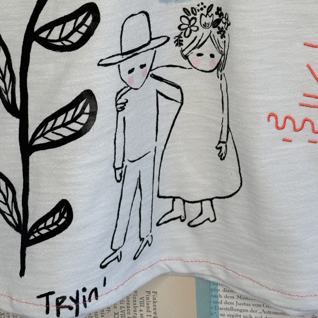 Embellished Graphic Tee, Tryin'