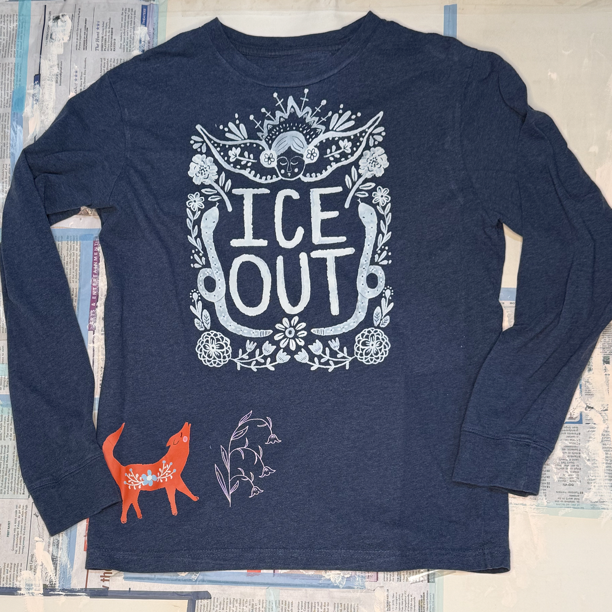 Long Sleeve Graphic Tee, Ice Out - Medium