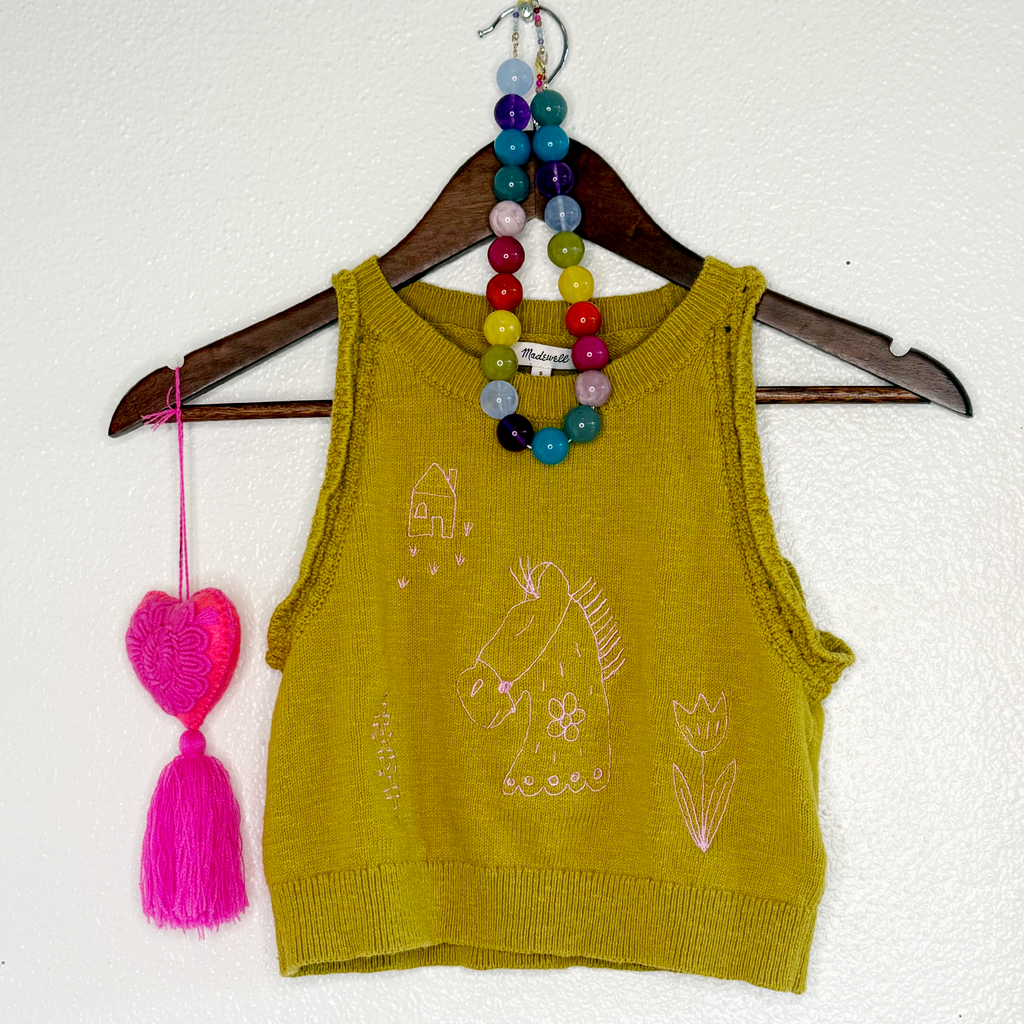 Knit Sweater Horsey Tank